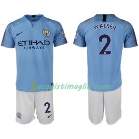Divisa di Calcio Manchester City WALKER 2 Bambino Prima 2018/2019